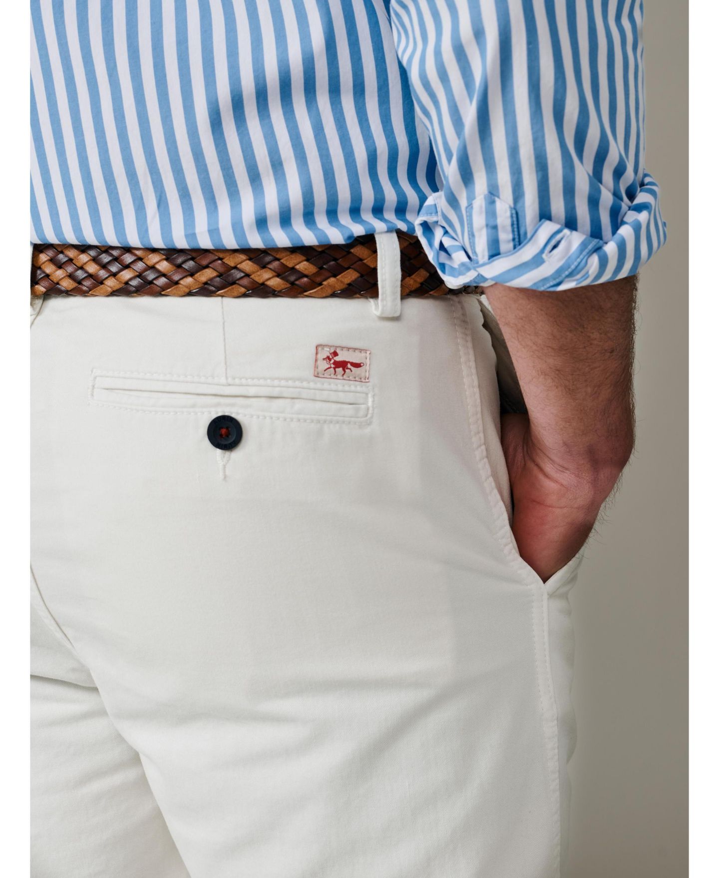 Мужские шорты Aubin Stamford Chino Short, цвет: Экрю — фото 5