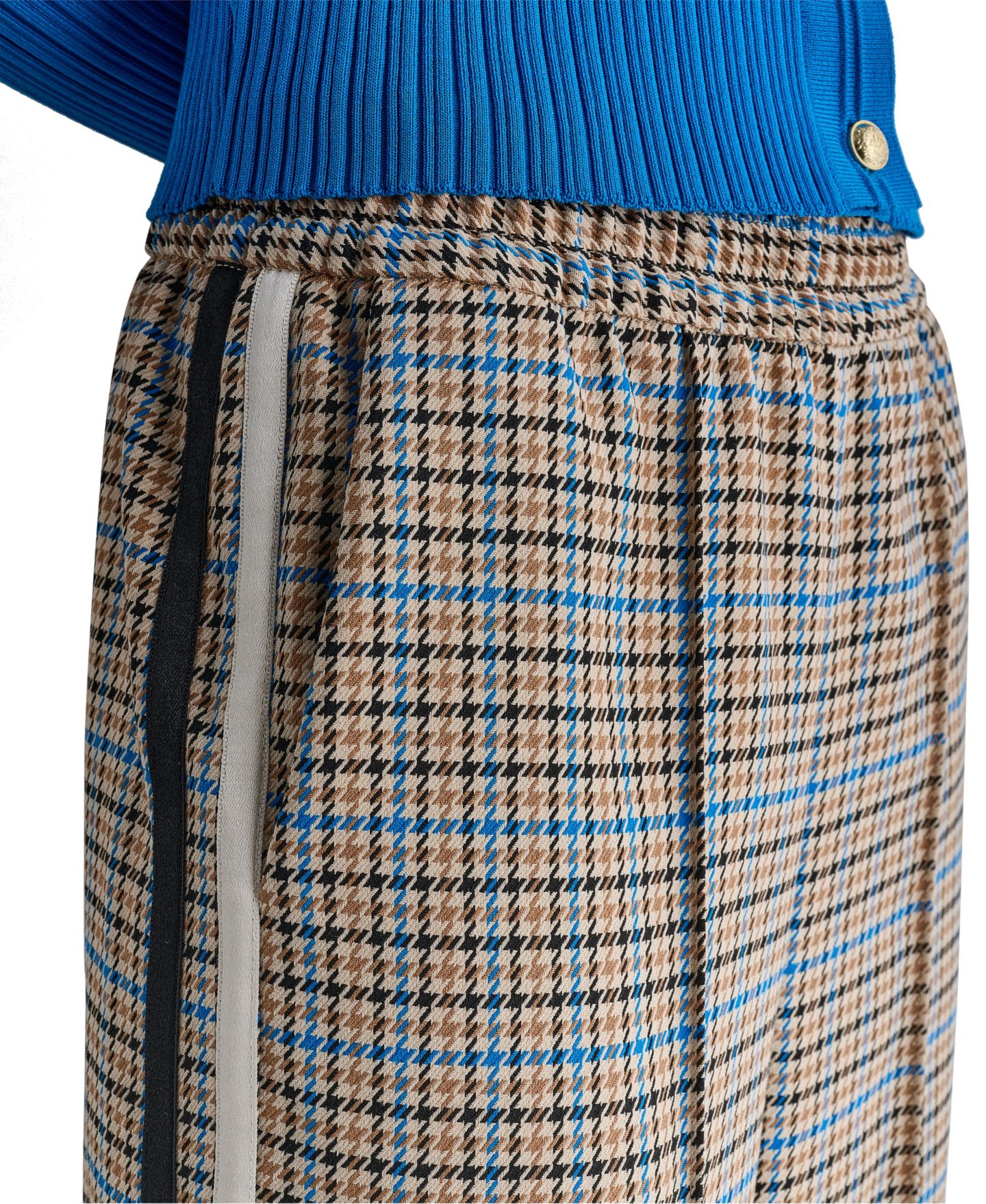 Женские брюки BCBG Plaid Wide-Leg Pull-On, цвет: Верблюжий — фото 6