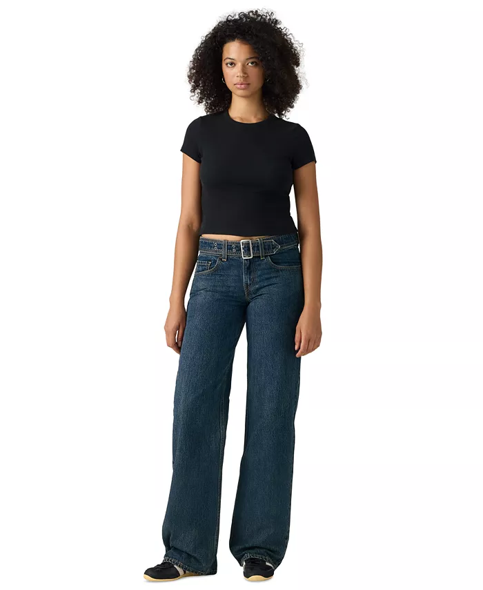 Women's Belted Superlow Loose Jeans - thumbnail 4