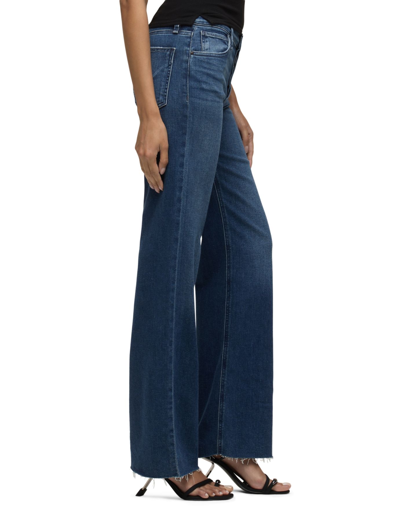 Женские джинсы Hudson Jeans Rosie High-Rise Wide-Leg, цвет: Dover — фото 3