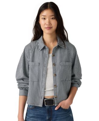 Women's Long-Sleeve Utility Crop Top
