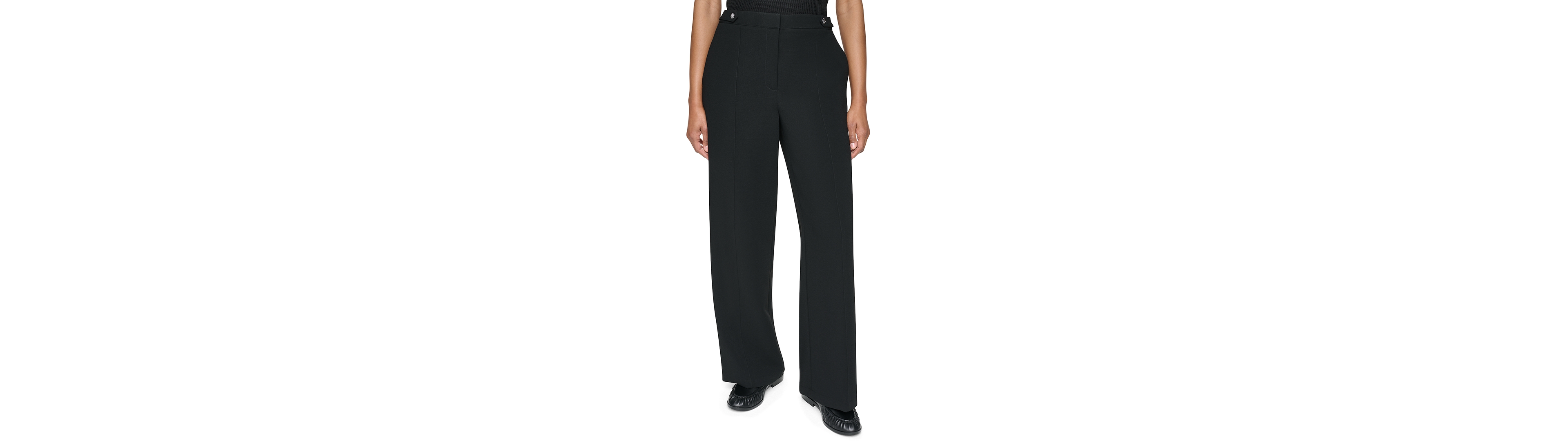 Dkny Women's High-Rise Straight-Leg Full-Length Pants