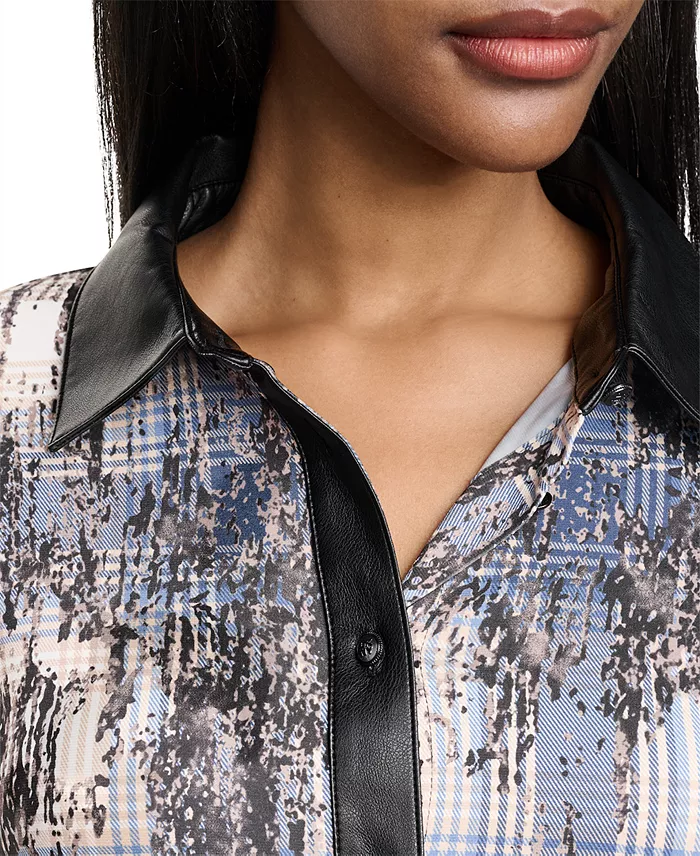 Women's Collared Button-Up Long-Sleeve Sweater - thumbnail 4