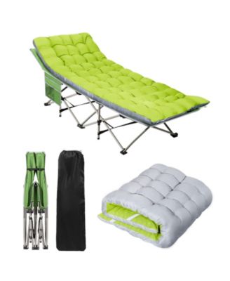 Camping Folding Bed with Mattress Side Pocket Oxford