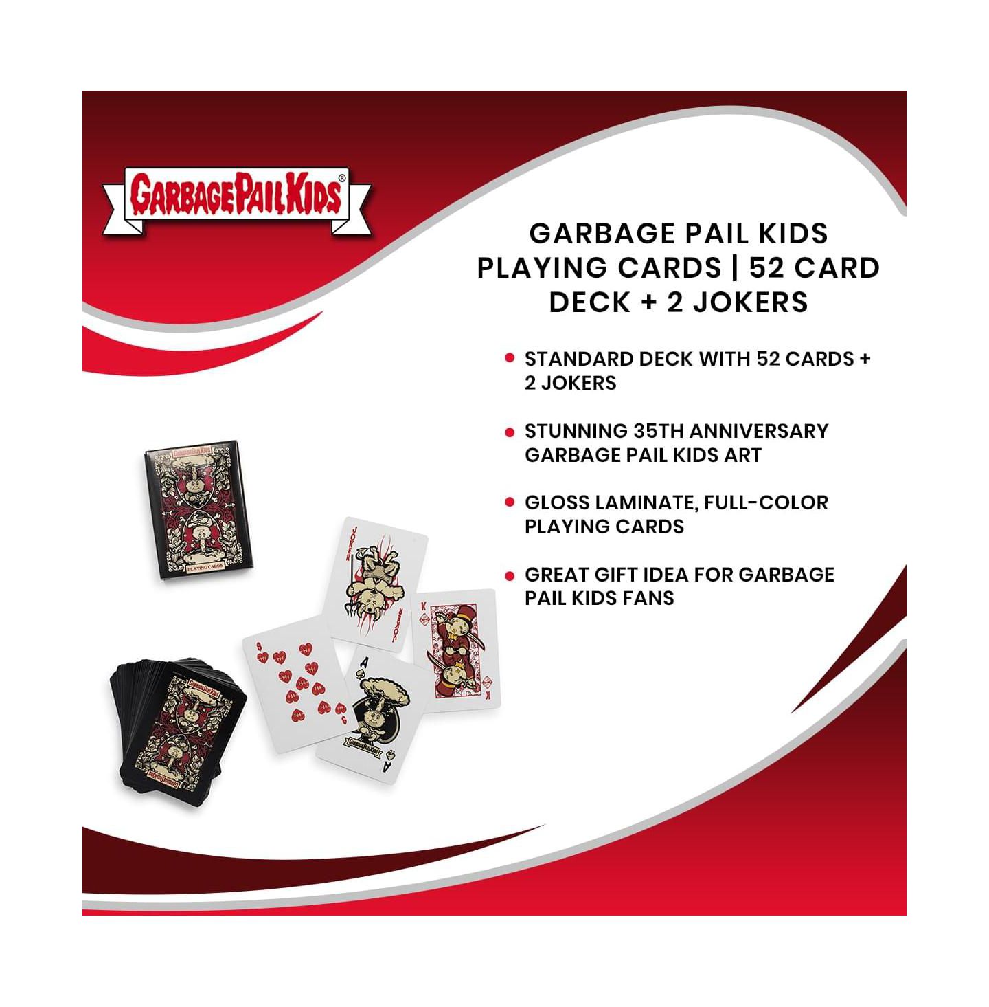 Детские игрушки Just Funky Garbage Pail Kids 52-Card Deck Playing Cards, от 6 лет — фото 5