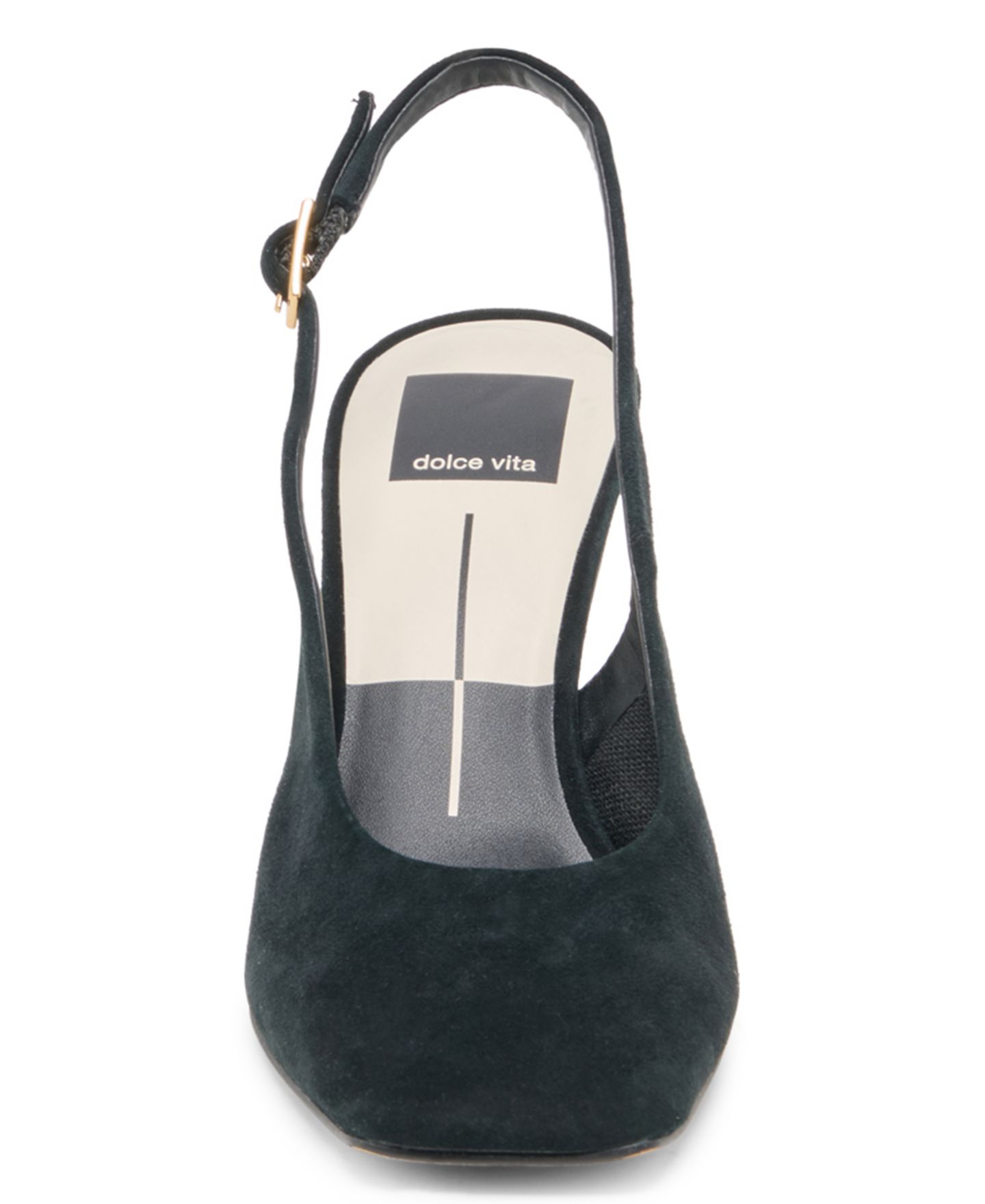 Женские туфли Dolce Vita Gessia Snip Toe Slingback Heeled Pumps, цвет: Оникс замшевый — фото 7