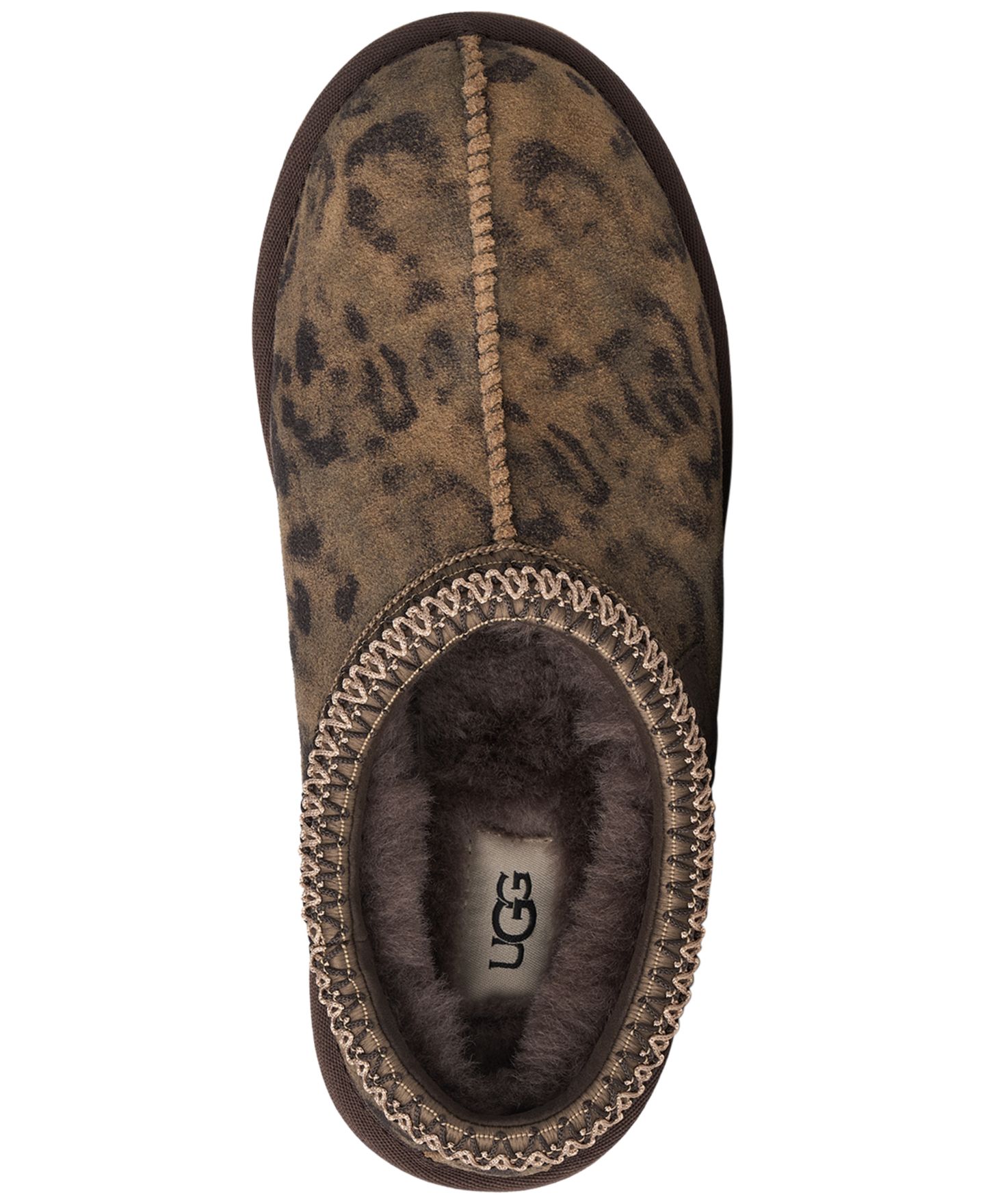 Женские тапочки UGG® Suede Tasman Spotted Slip-On Slippers, цвет: Каштановый — фото 4