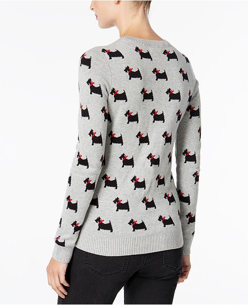 Charter Club Petite DogPrint Sweater, Created for Macy's Sweaters