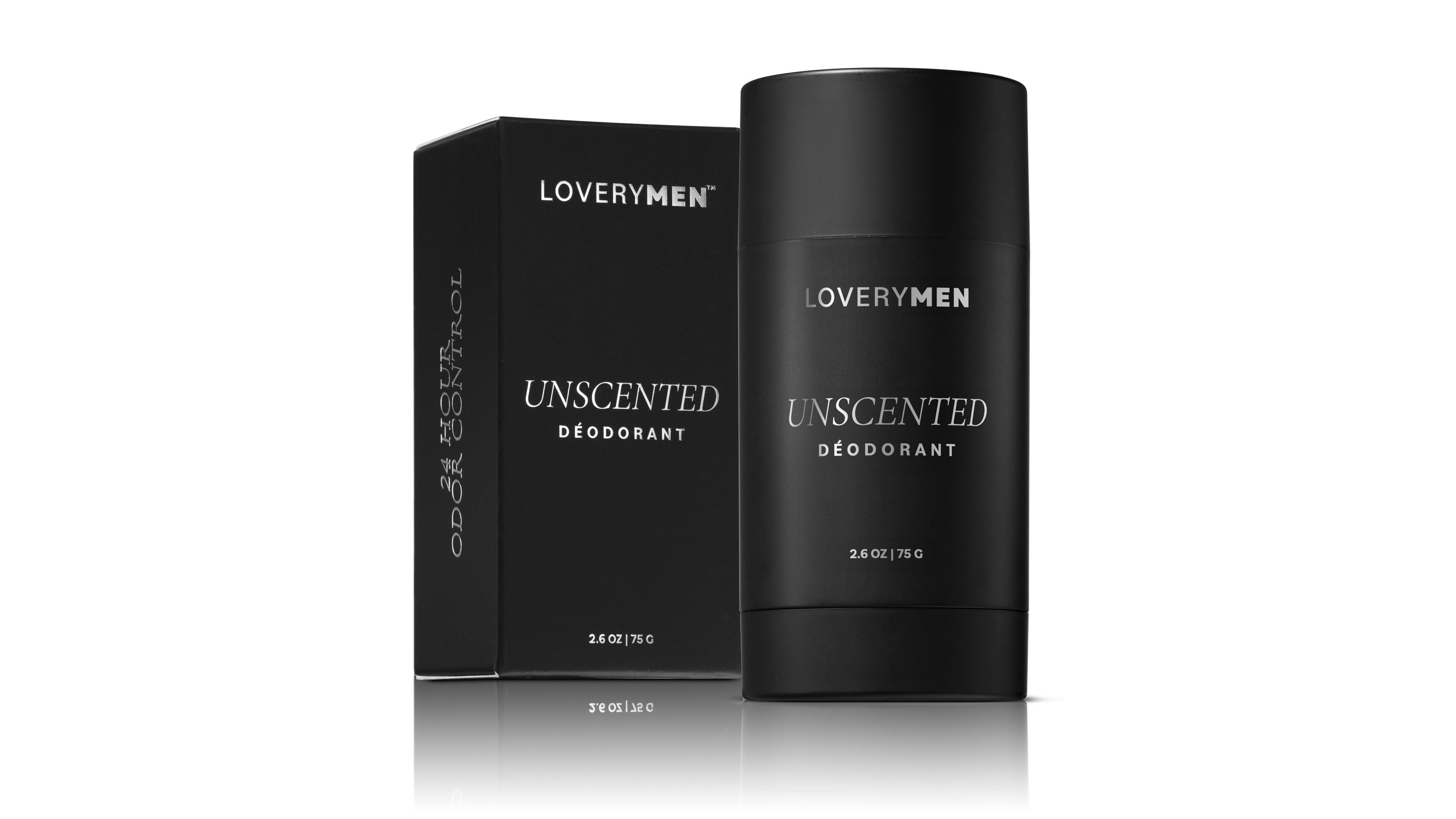 Lovery Mens Unscented Anti-Perspirant Deodorant Stick, Aluminum Free 2.6oz