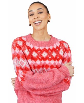 Women's Fairisle Wool Blend Relaxed Jumper
