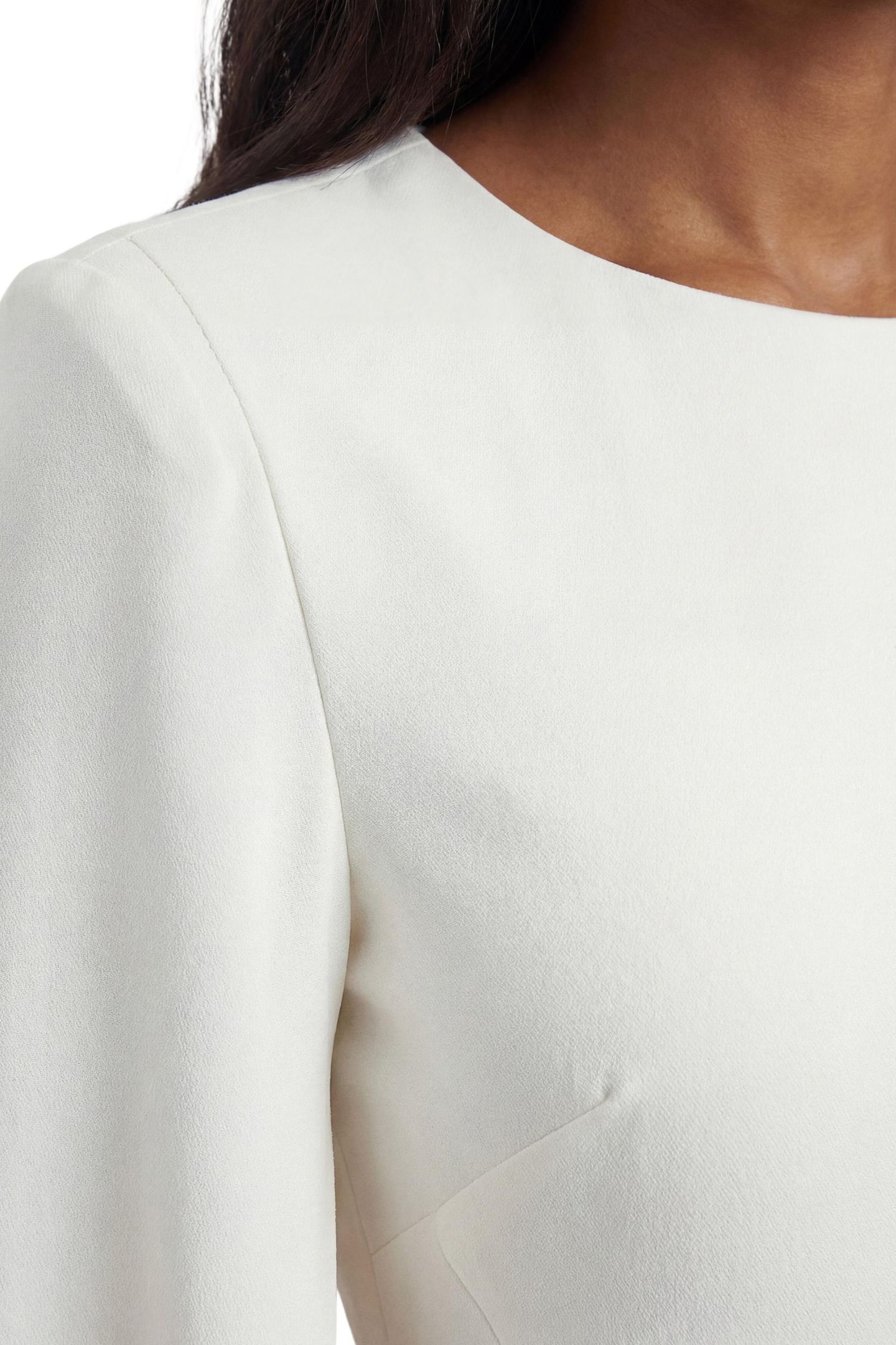 Женское платье Karen Millen Cape Mesh Midi, цвет: Слоновая кость — фото 4