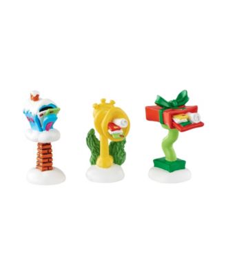 Grinch Village, Who-Ville Wacky Mailboxes, Set of 3