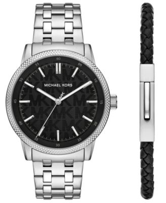 MICHAEL Men's Wolfe Three-Hand Stainless Steel Watch 32mm