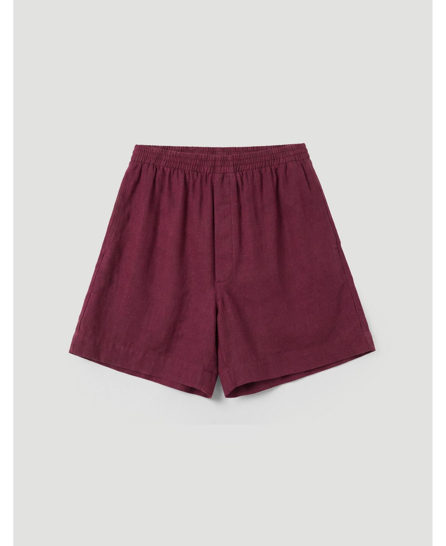 Женские шорты Hush Luce Pull-On Linen-Blend Elastic-Waist Shorts, 5.5" Inseam, цвет: Тёмно-бордовый красный — фото 5