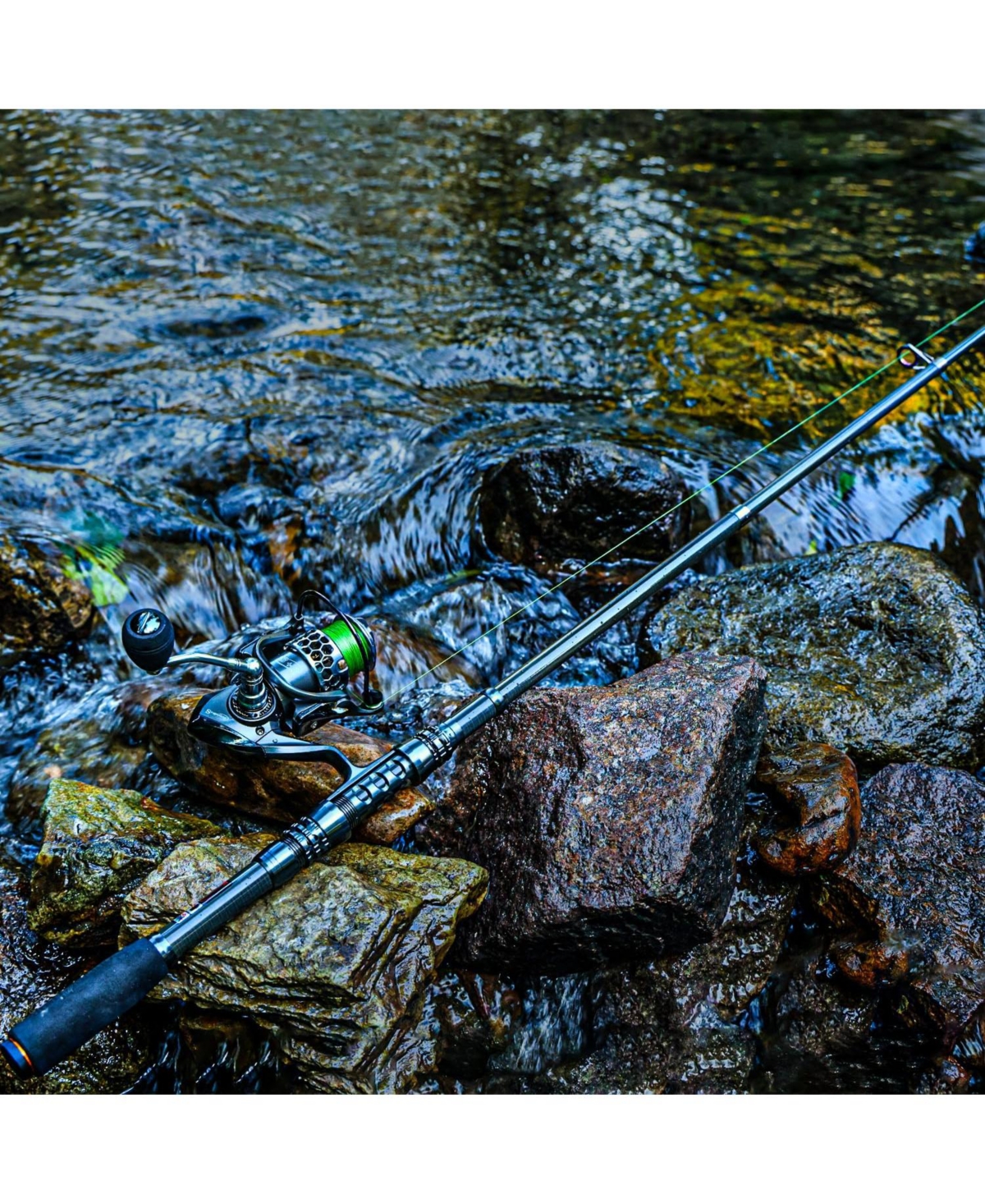 Aofar 6.89 Feet Rod + Xy Telescopic Fishing Rod Carbon Fiber Spinning Reel Combo