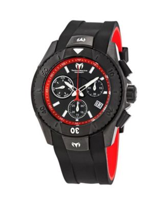 Techomarine Men's TM-616002 UF6 0 Quartz Chronograph Red, Black Dial Watch
