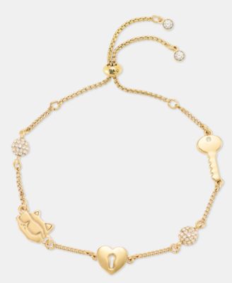 Crystal Ikon Heart Station Slider Bracelet
