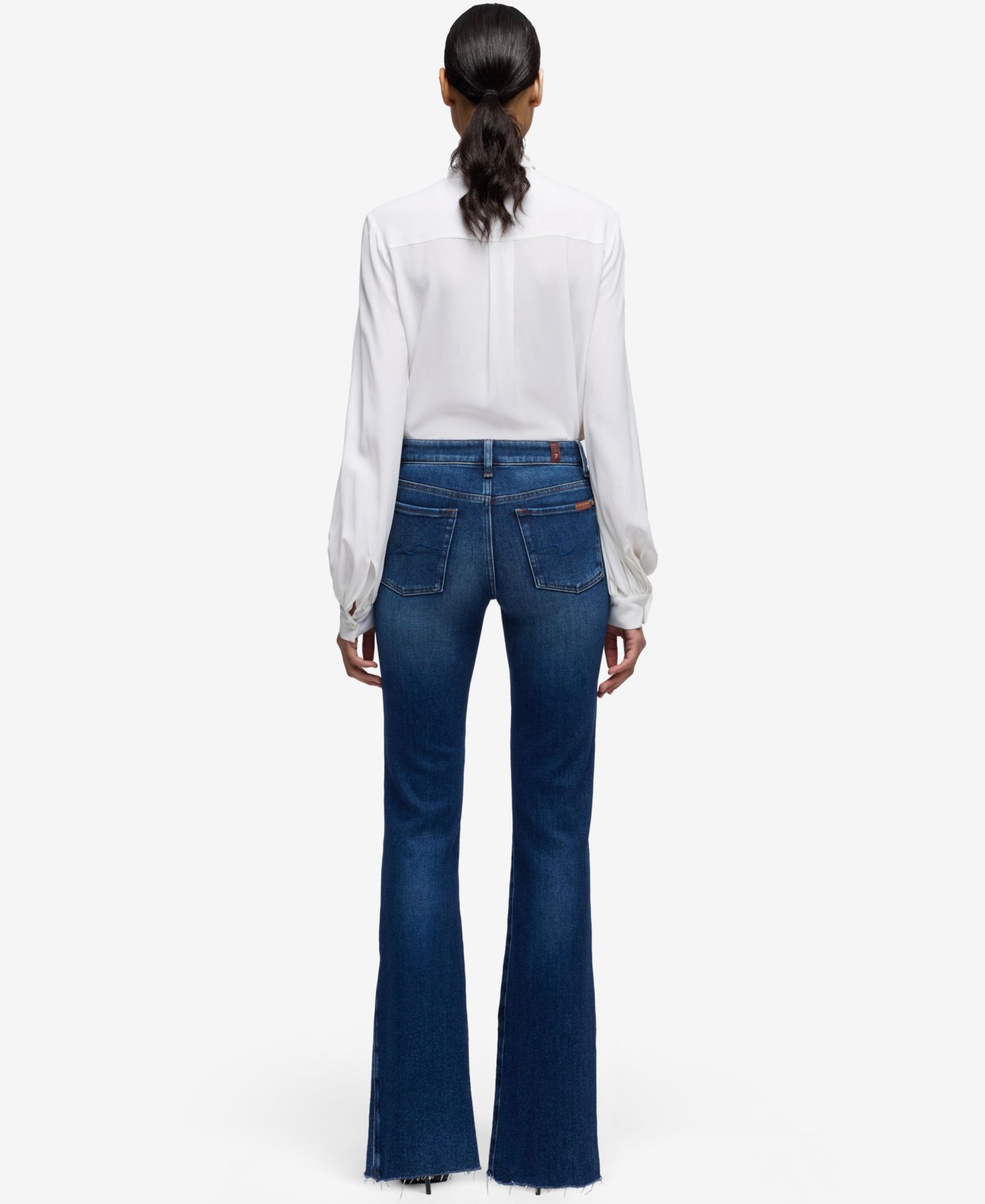 Женские джинсы 7 For All Mankind Mid-Rise Leggy Bootcut Slim Illusion, цвет: Current — фото 5