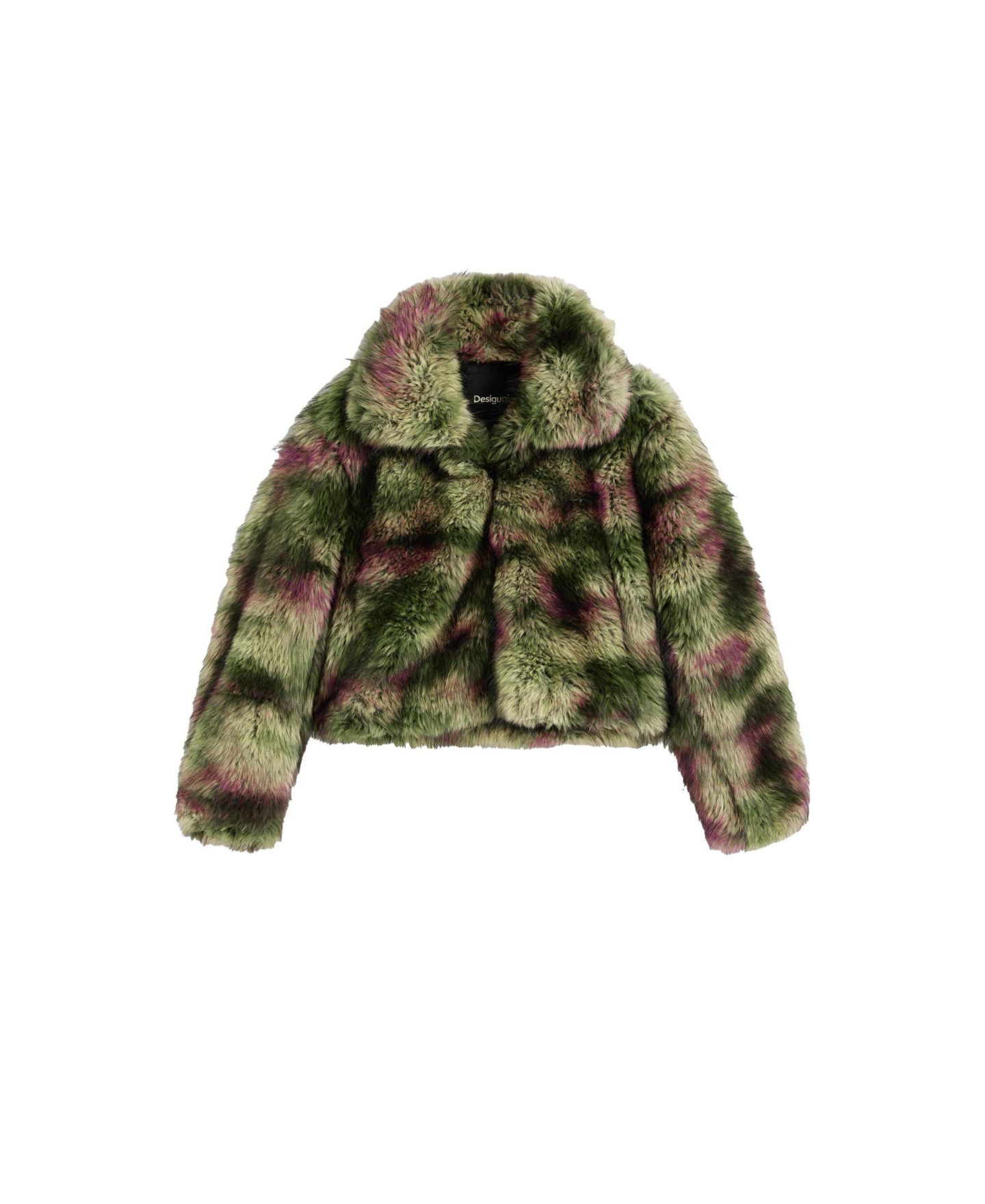 Женская куртка Desigual Synthetic Fur Coat Lacroix, цвет: Зелёный — фото 5