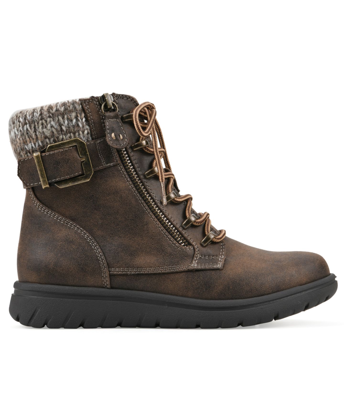 Женские ботинки Cliffs by White Mountain Hearten 2 Hiker Lace-Up Booties, цвет: Коричневый — фото 2