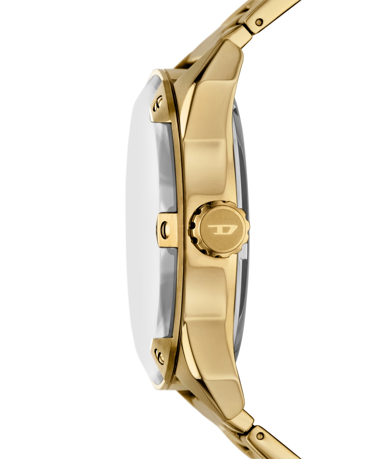Diesel Men's Spiked Automatic Three-Hand Gold Stainless Steel 49mm