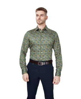 Men's Slim-Fit Floral Dress Shirt