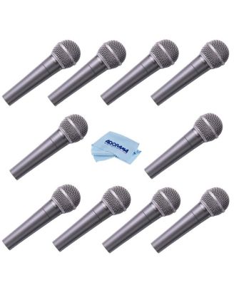Ultravoice XM8500 10-Pack Shock-Mount Pop-Filter Dynamic Cardioid Vocal Microphone