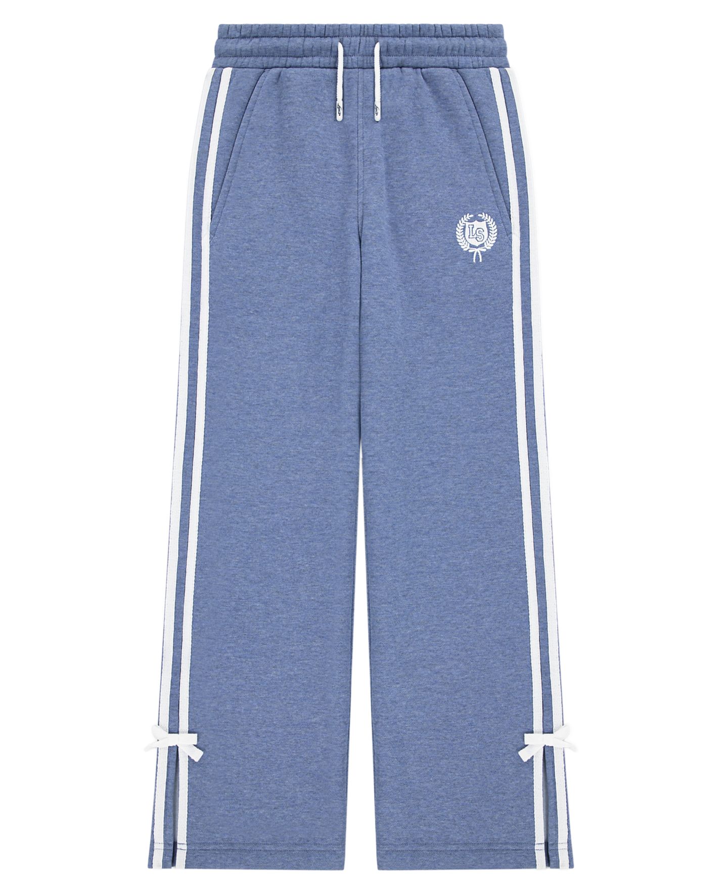 Брюки Levi's Wide Leg Knit Pants для девочек, цвет: Синий меланжевый — фото 6