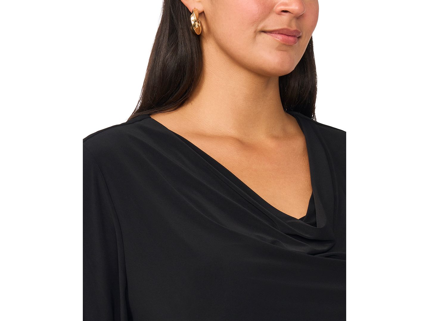 Женский комбинезон MSK Plus Size Cowl Neck 3/4-Sleeve Wide-Leg Jumpsuit, цвет: Cowl Neck Jumpsuit — фото 4