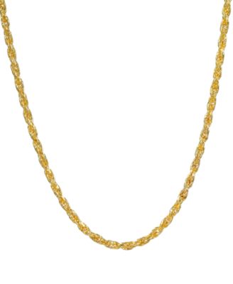 Solid Rope Chain 18" Necklace (1.15mm) in 10k Yellow Gold