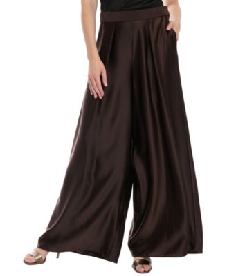 Women's High-Waisted Pleated Wide-Leg Pants