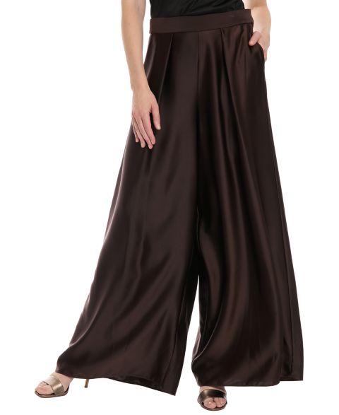 Женские брюки Muse High-Waisted Pleated Wide-Leg, цвет: Java