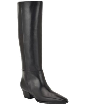 Women's Varcey Tall Leather Block Heel Boots
