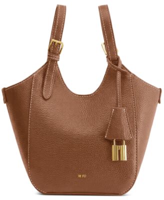 Ines Padlock Mini Lychee Pattern Tote Handbag