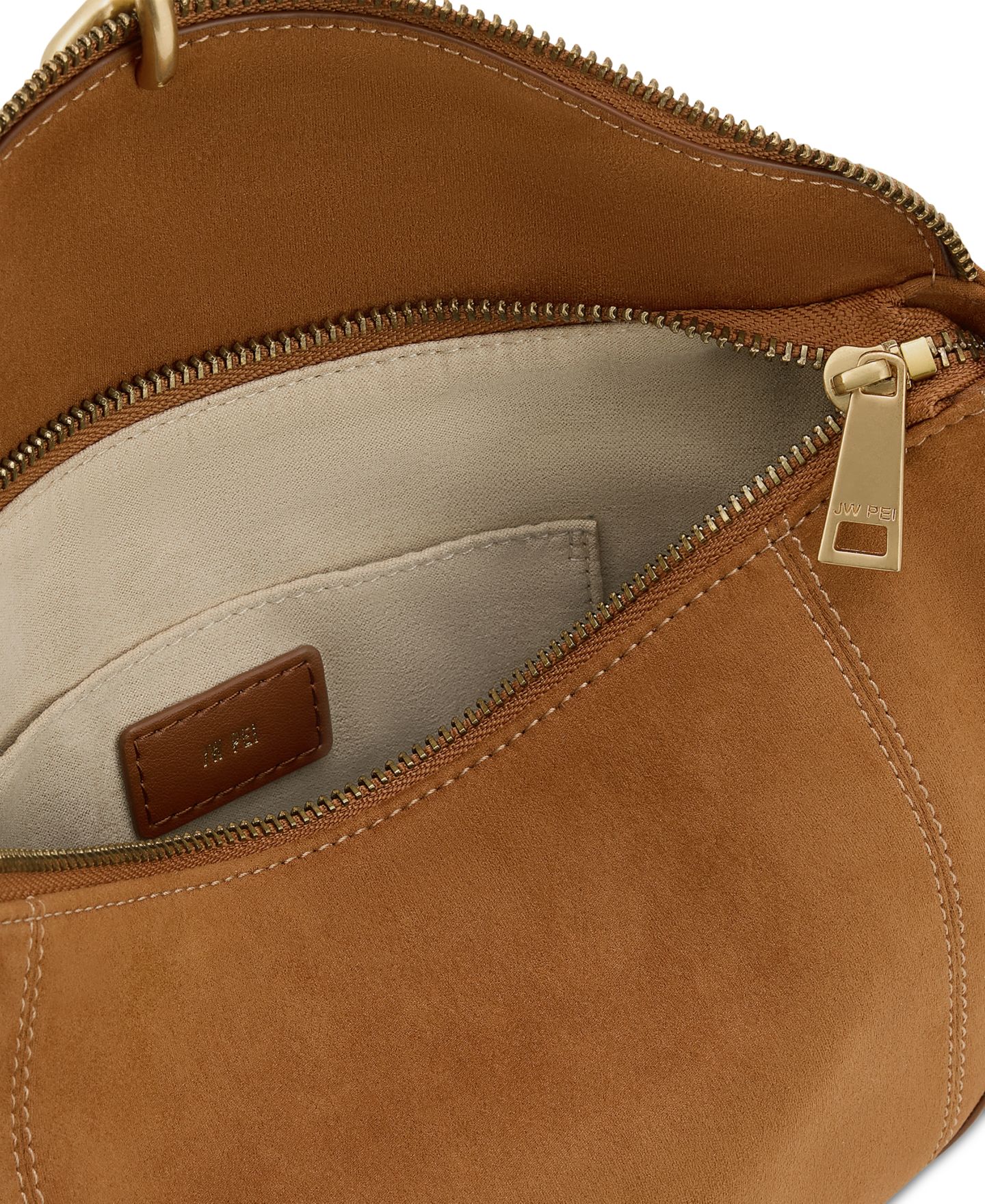 Женская сумка JW PEI Jayla Faux Suede Shoulder Handbag, цвет: Коричневый — фото 4