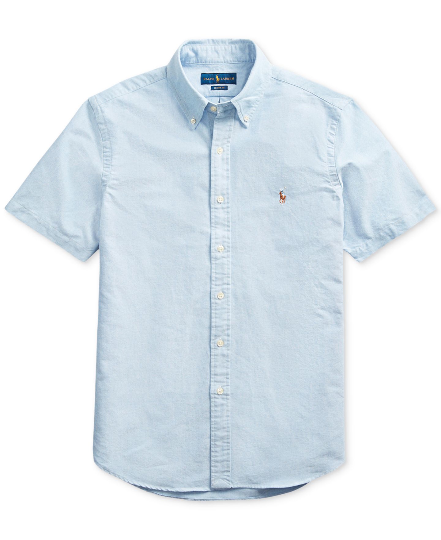 Мужская рубашка Polo Ralph Lauren Classic-Fit Oxford, цвет: Синий — фото 5