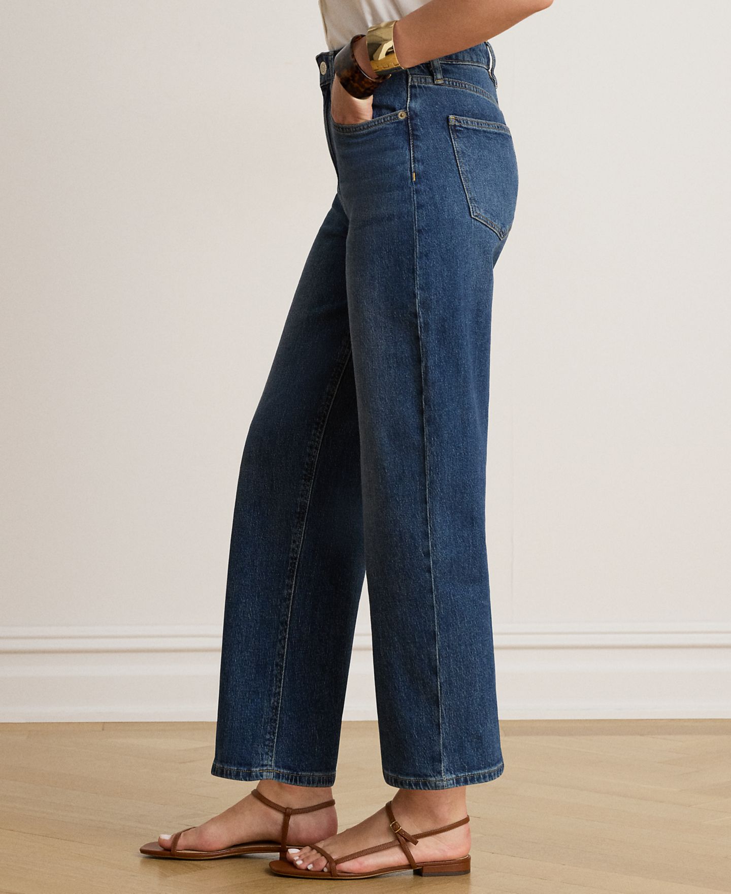 Женские джинсы Lauren Ralph Lauren High-Rise Relaxed Straight Ankle, цвет: Варёный — фото 3