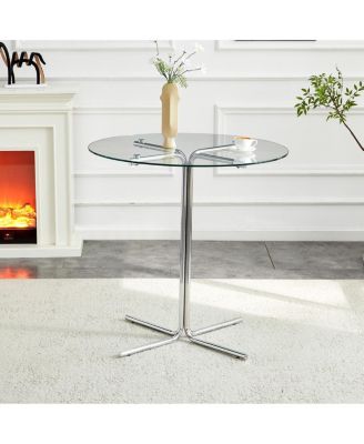 Tempered Glass Round Glass Bar Table