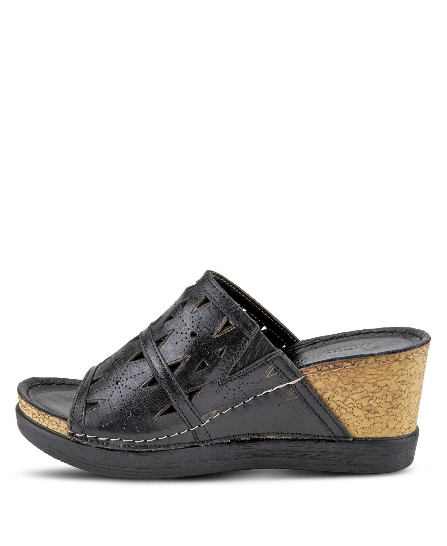 Женские сандалии Spring Step Fusawedge Slip-On Sandal with Cork Sole, цвет: Чёрный — фото 2