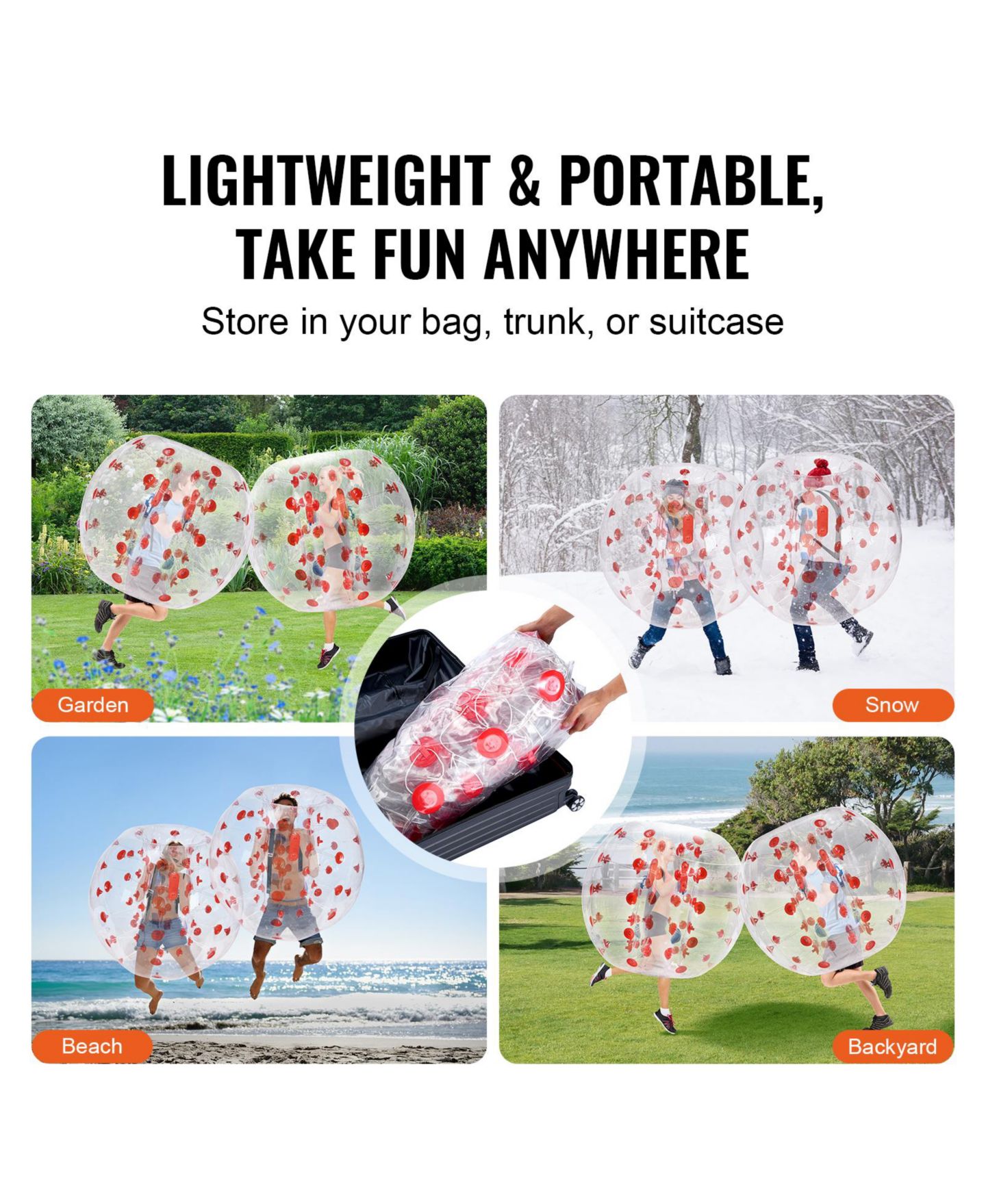 Детский мяч VEVOR Inflatable Bumper Ball 1-Pack PVC Sumo Zorb Ball for Teen — фото 7