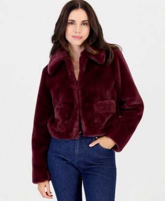 Petite Faux Fur Cropped Jacket