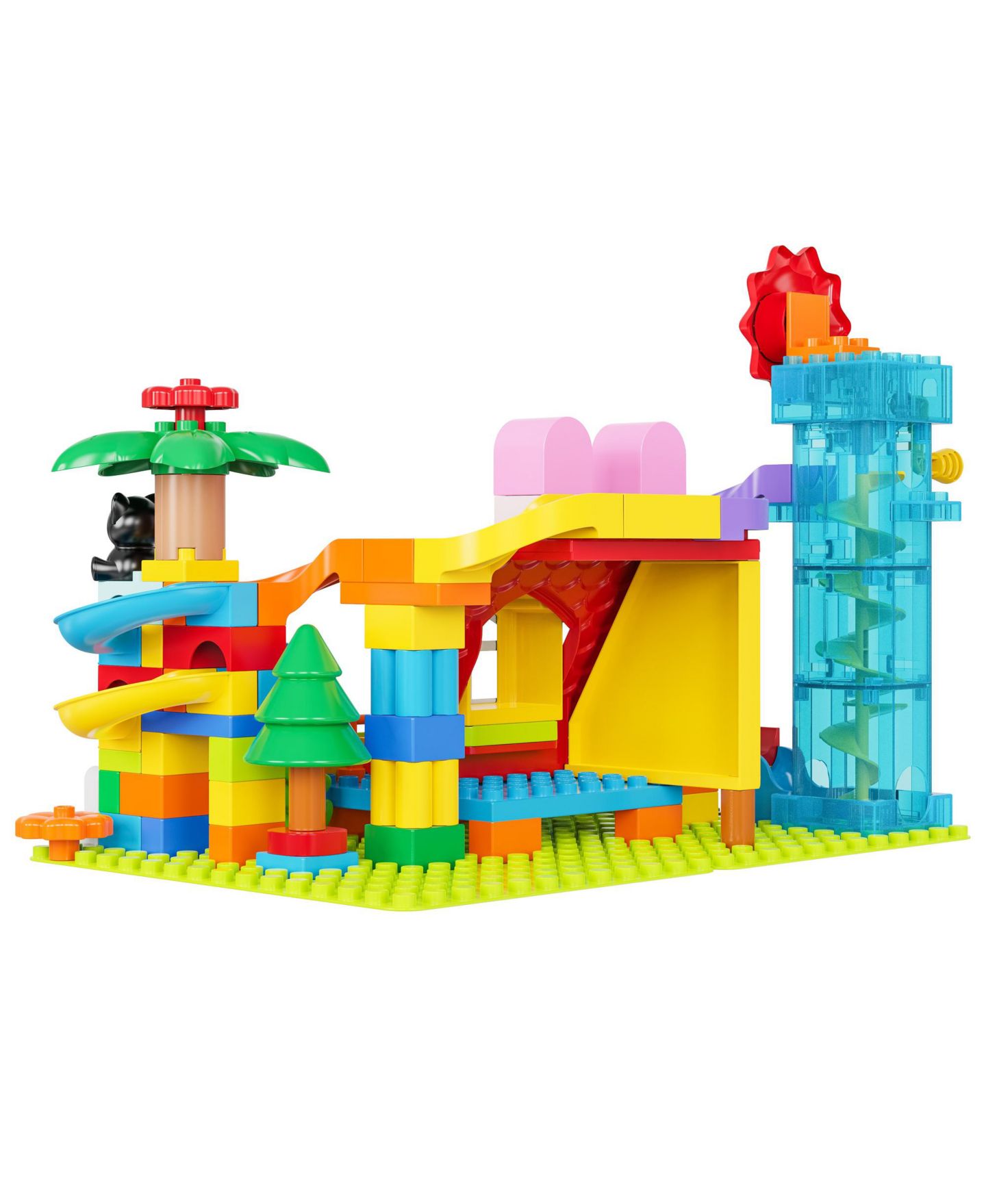 Детский конструктор Contixo MK1 Marble Track Building Set, 118-Piece Stem Toy with Elevator Lift, Rabbit House Scene and Multi-Lane Marble Run, Ages 3+, цвет: Разноцветный — фото 9