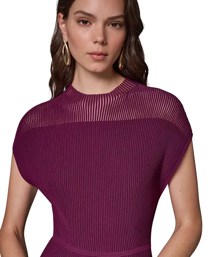 Women's Mock Neck Midi Dress - thumbnail 9