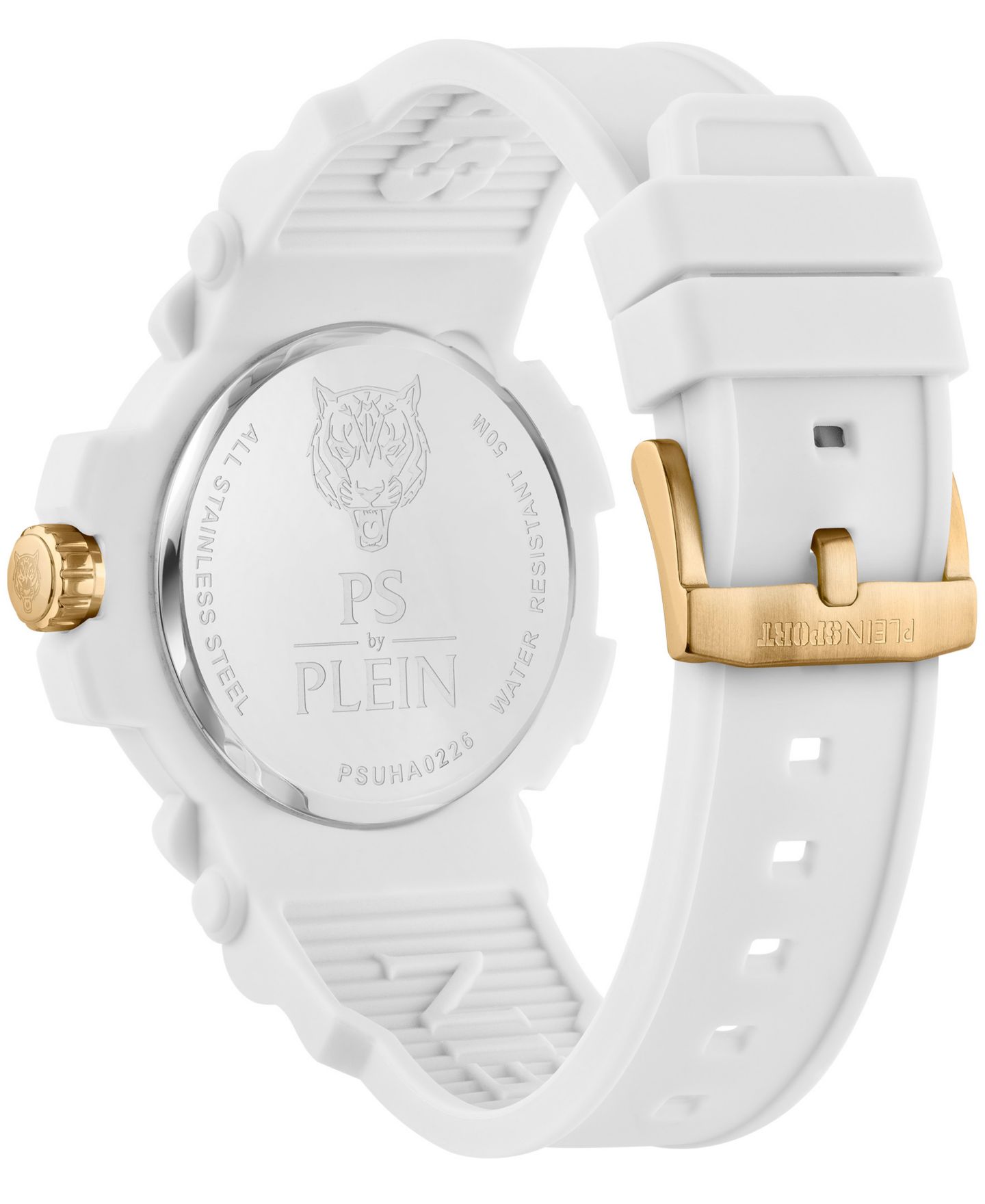 Мужские часы Plein Sport New Combat Quartz Round White Silicone Case 44mm — фото 2