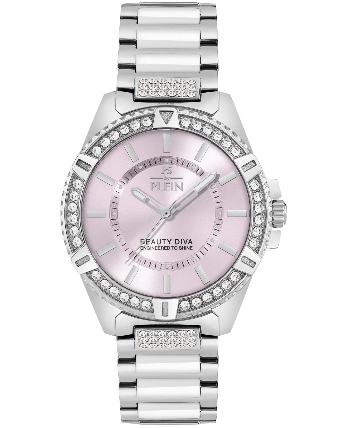 Женские часы Plein Sport Beauty Diva Quartz Round Silver Stainless Steel Case 40mm — фото 1
