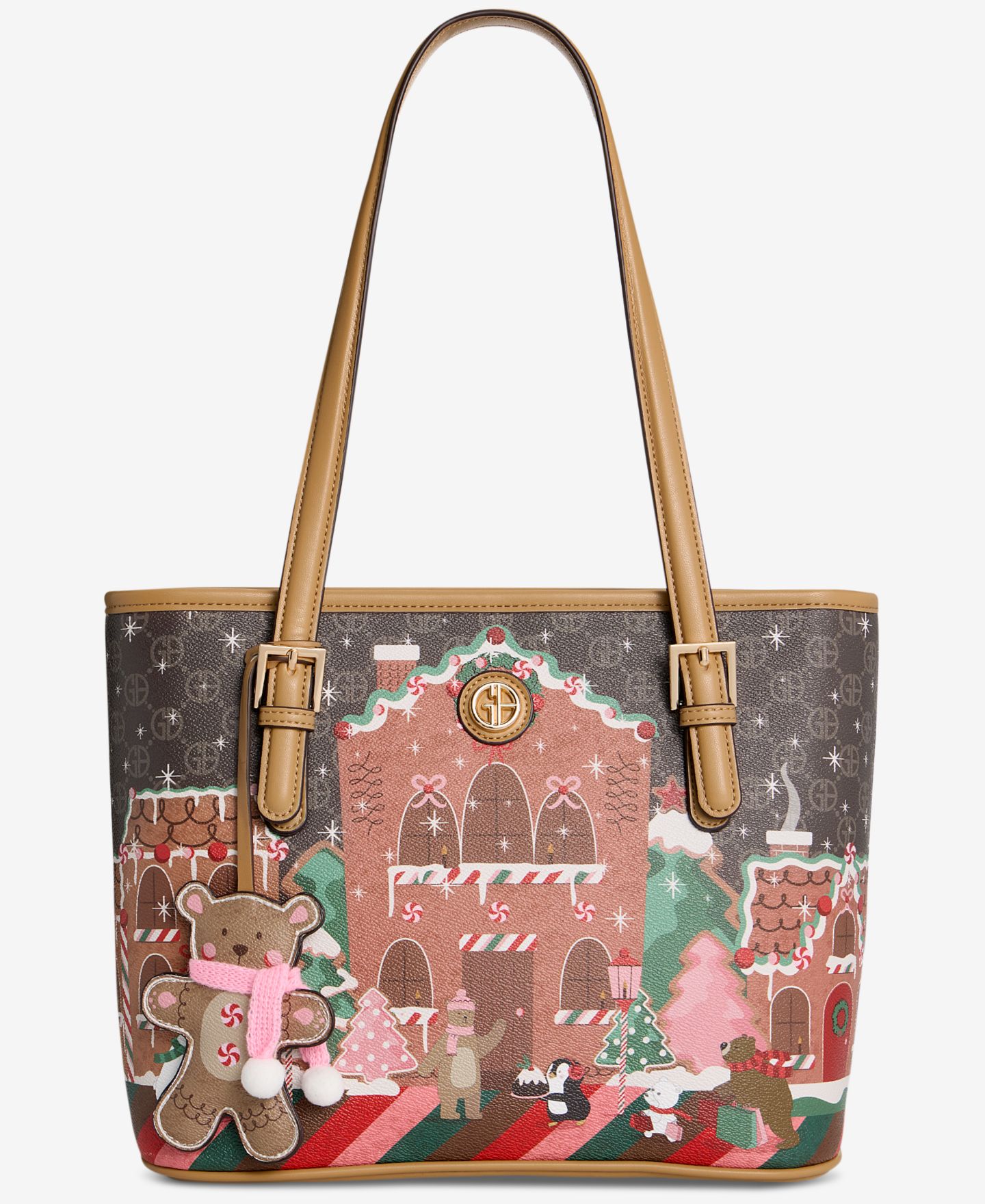 Женская сумка Giani Bernini Gingerbread Bears Tulip Tote, цвет: Fa26 Bears — фото 1