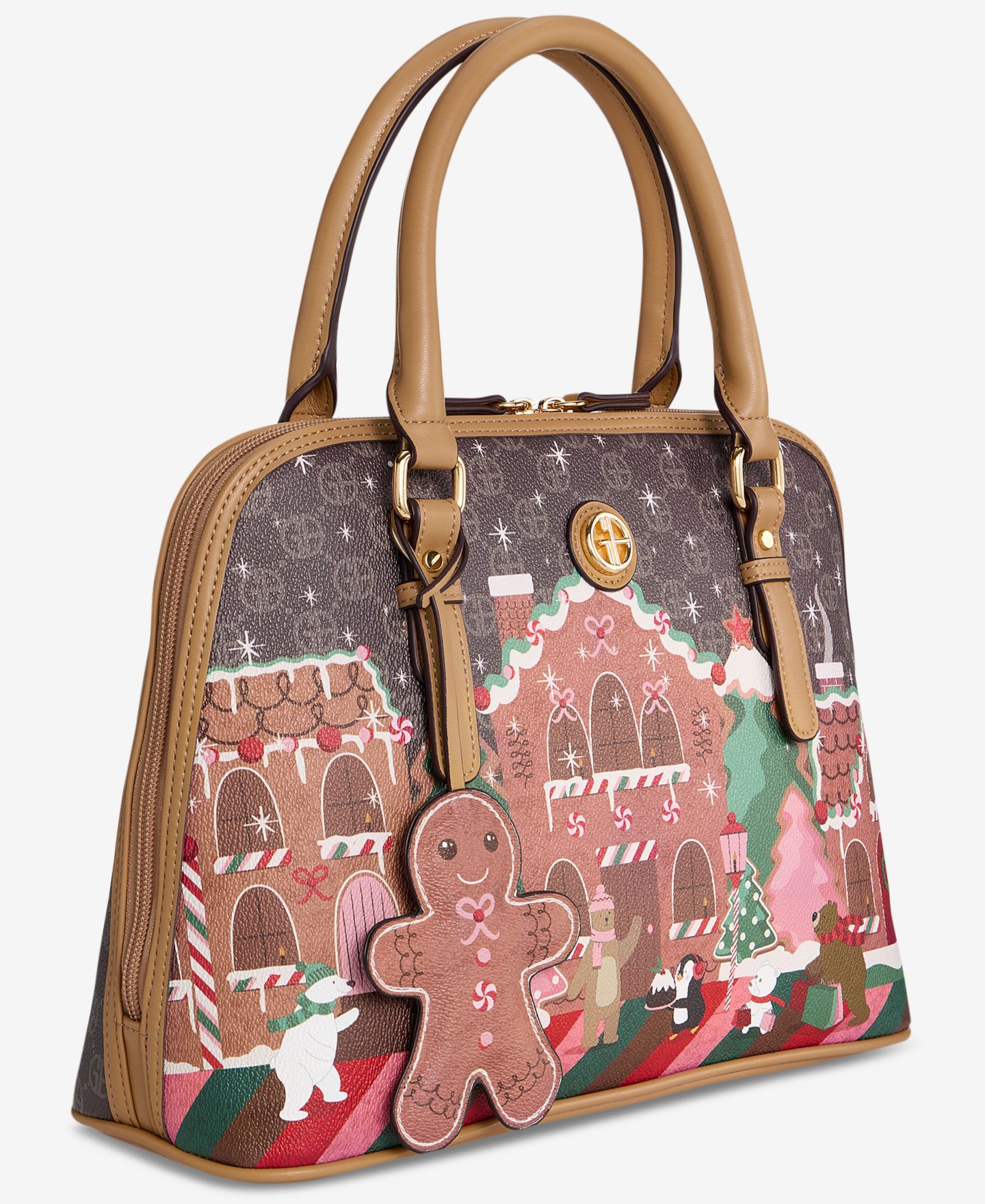 Женская сумка Giani Bernini Gingerbread Bears Dome Satchel, цвет: Fa26 Bears — фото 7