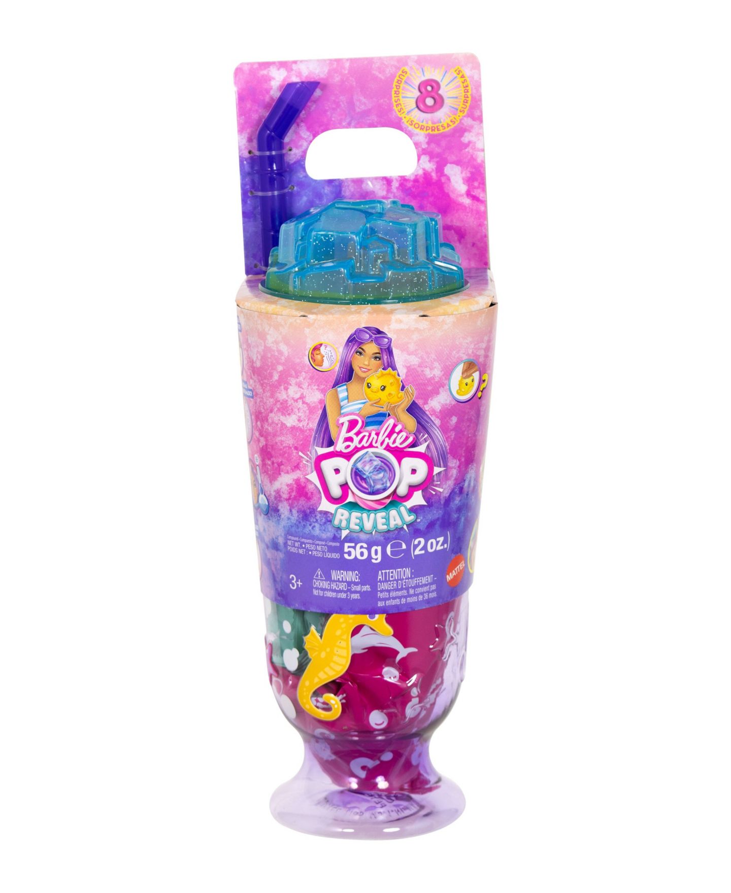Детская кукла Barbie Pop Reveal Sea Slushy 12.8" Color-Change Slime Fashion Doll — фото 5