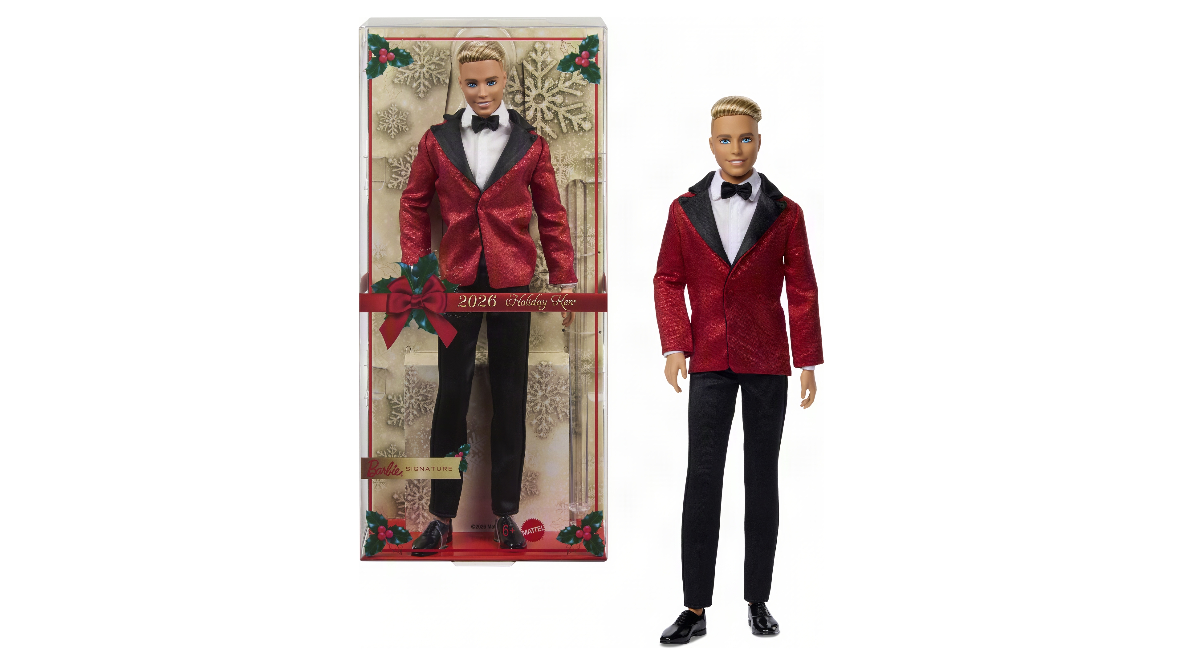 Barbie Signature 2026 Holiday Blonde Ken 13" Collectible Fashion Doll, Ages 6+