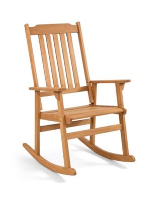 Outdoor Rocking Chair with High Back Wide Seat and Armrests Rocker Chair